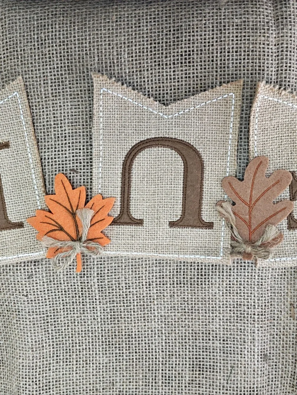 Thankful Burlap Fall Banner Garland Thanksgiving Decor